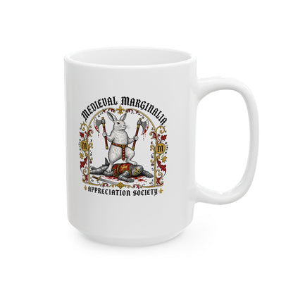 Medieval Marginalia Appreciation Society Rabbit Ceramic Mug, (11oz, 15oz)