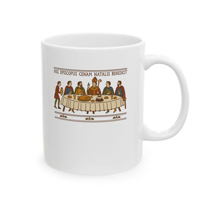 Bayeux Christmas Dinner Ceramic Mug, (11oz, 15oz)