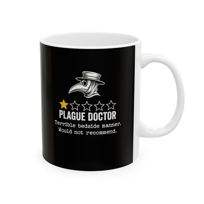 Plague Doctor Bad Review Ceramic Mug, (11oz, 15oz)