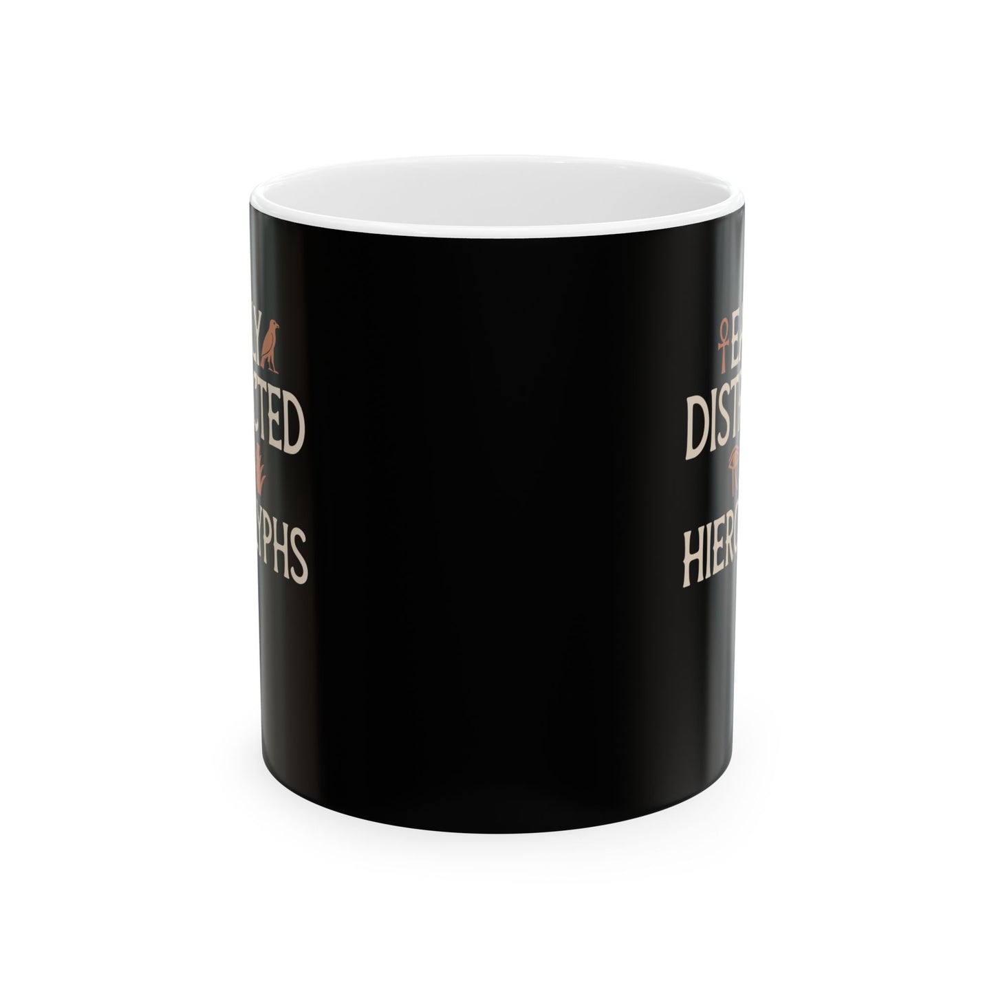 Distracted Hieroglyphs Ceramic Mug, (11oz, 15oz)