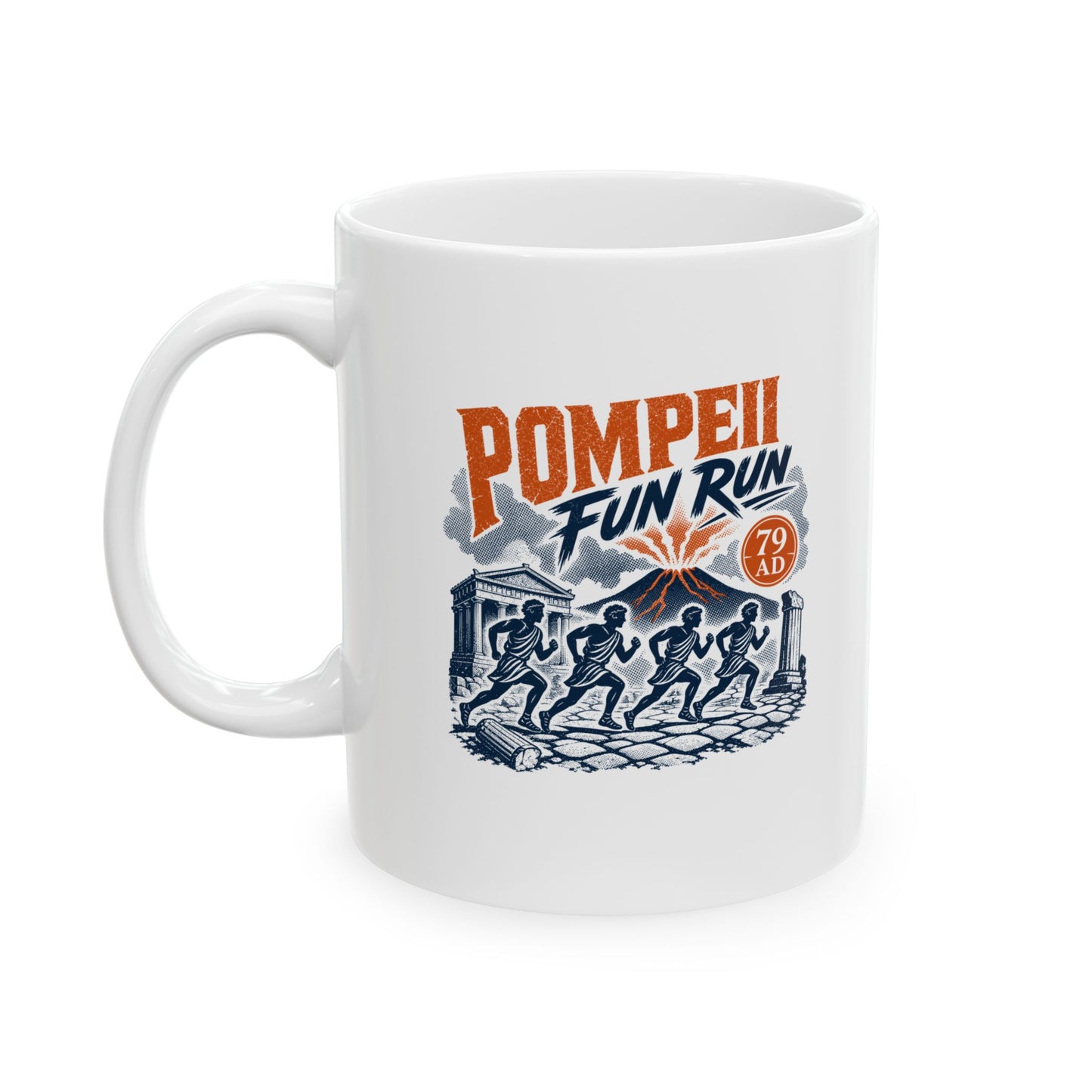 Pompeii Fun Run Poster Style Ceramic Mug, (11oz, 15oz)