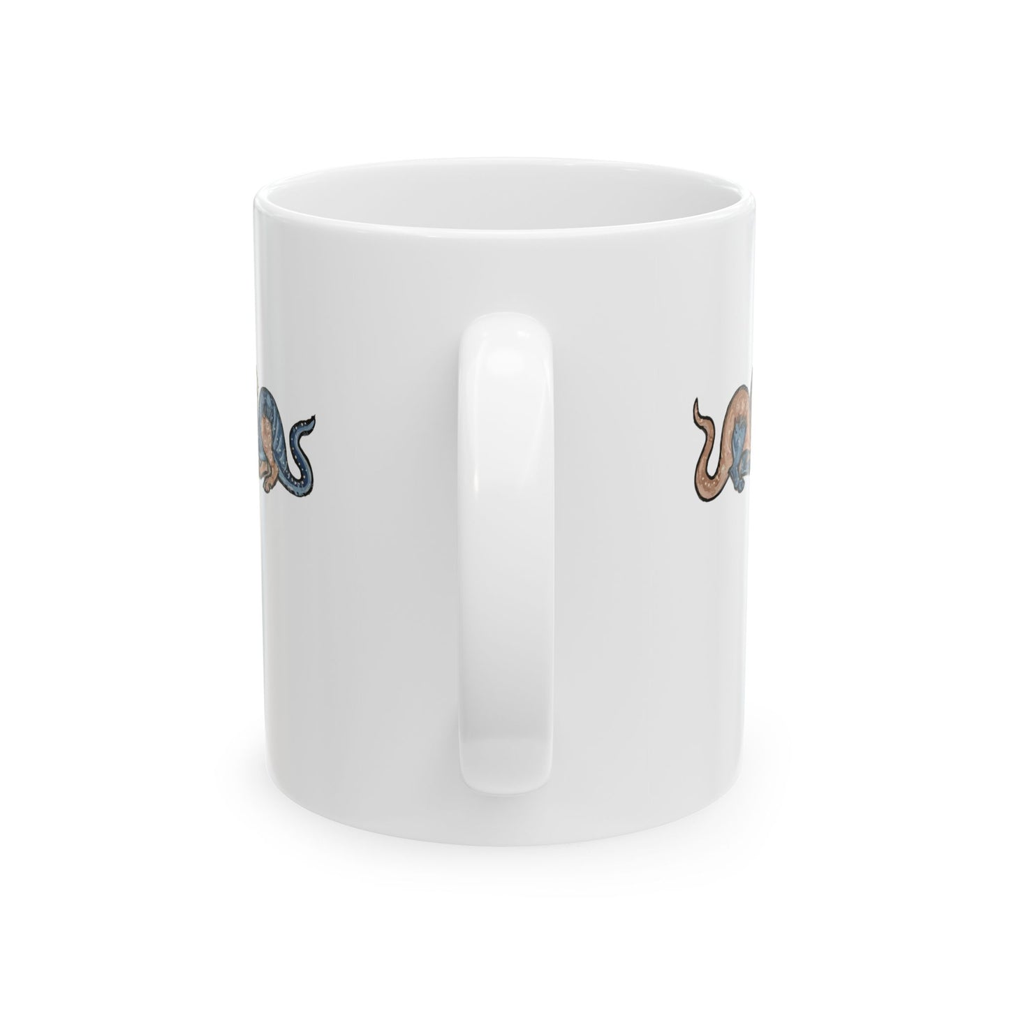 Monk vs Noble Woman Strange Creatures Medieval Marginalia Ceramic Mug, (11oz, 15oz)