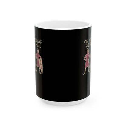 On Wednesdays We Wear Mail Tapestry Ceramic Mug, (11oz, 15oz)