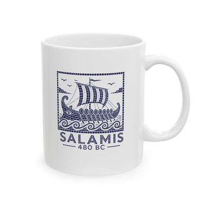 Ancient Greek Naval Battle of Salamis Ceramic Mug, (11oz, 15oz)