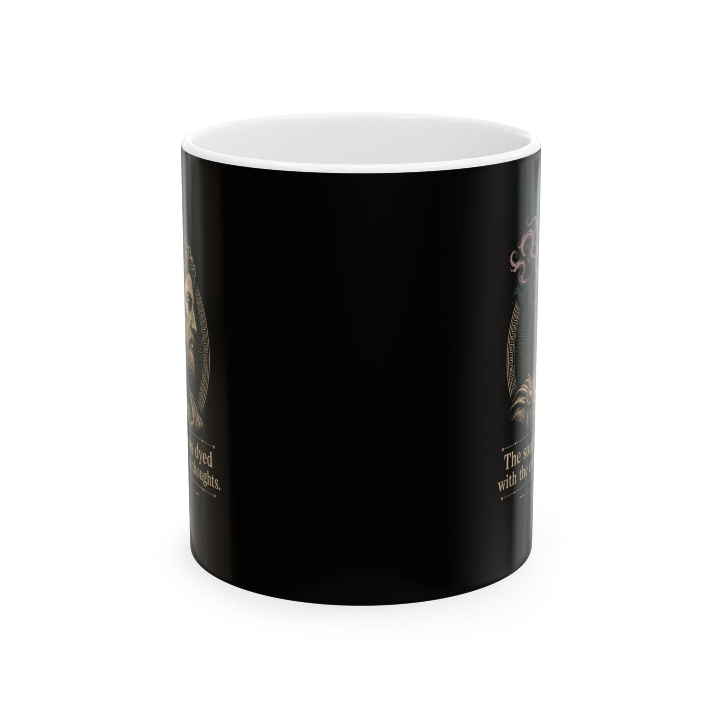 Aurelius Quote Soul Becomes Dyed Ceramic Mug, (11oz, 15oz)