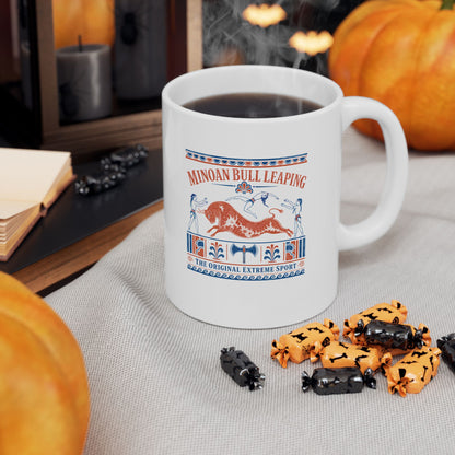Minoan Bull Leaping Extreme Sport Ceramic Mug, (11oz, 15oz)