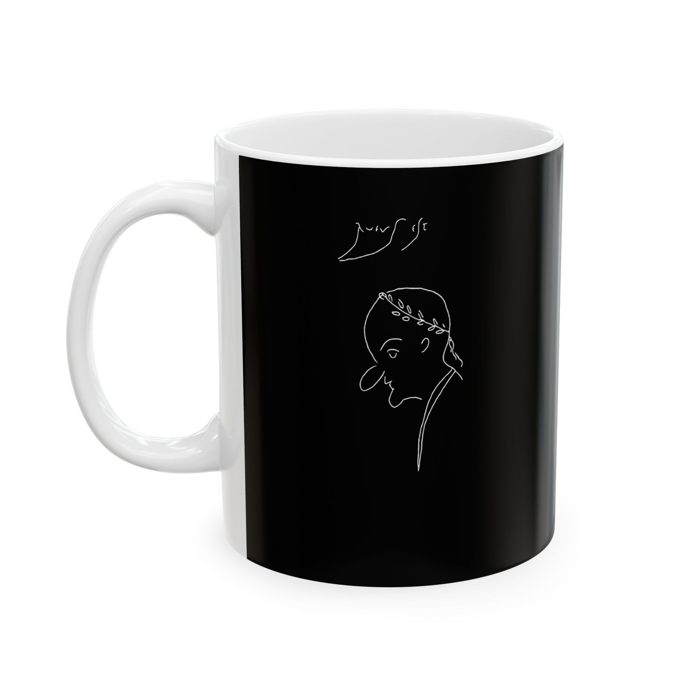 Rufus Est Pompeii Graffiti Ceramic Mug, (11oz, 15oz)