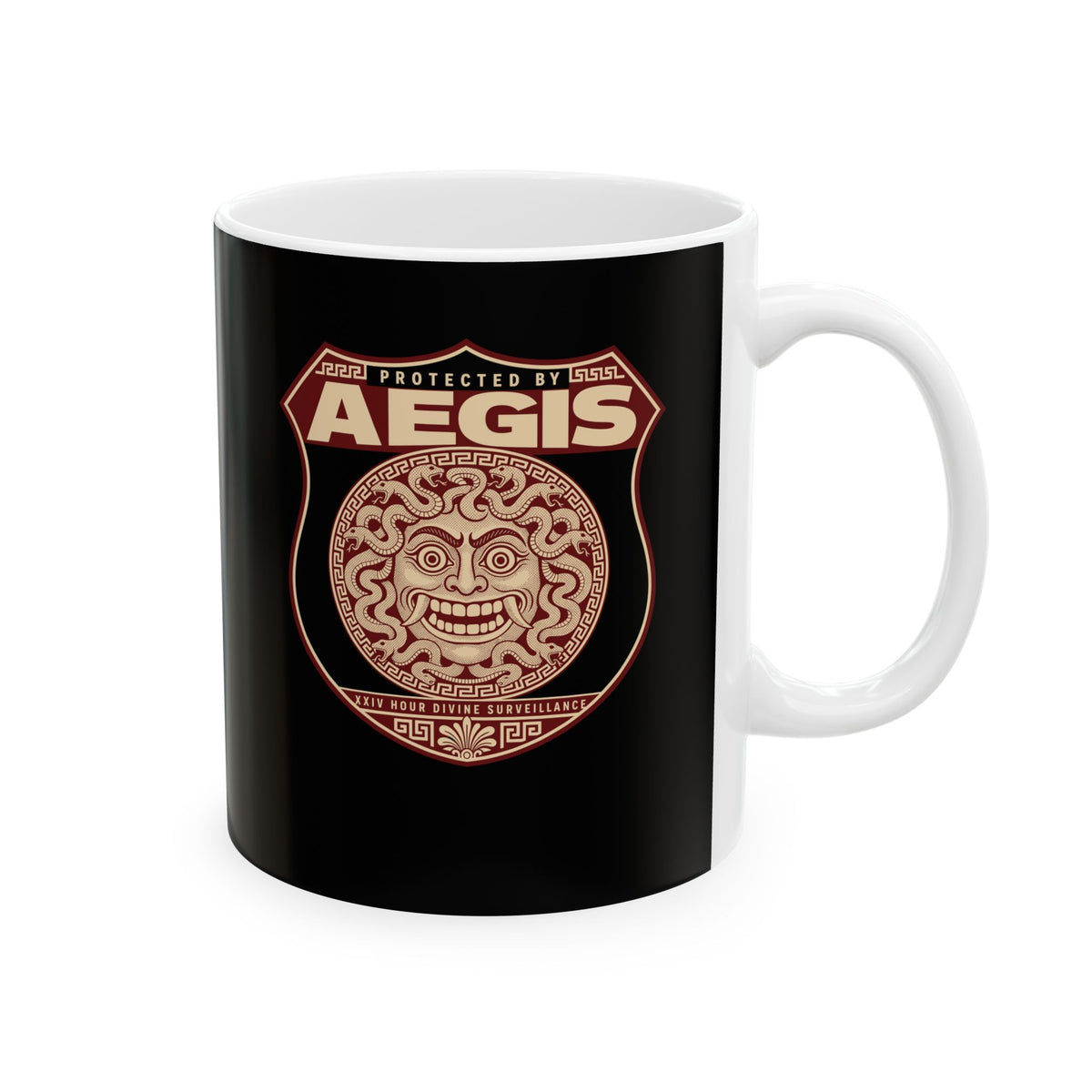 Protected by Aegis Shield Ceramic Mug, (11oz, 15oz)