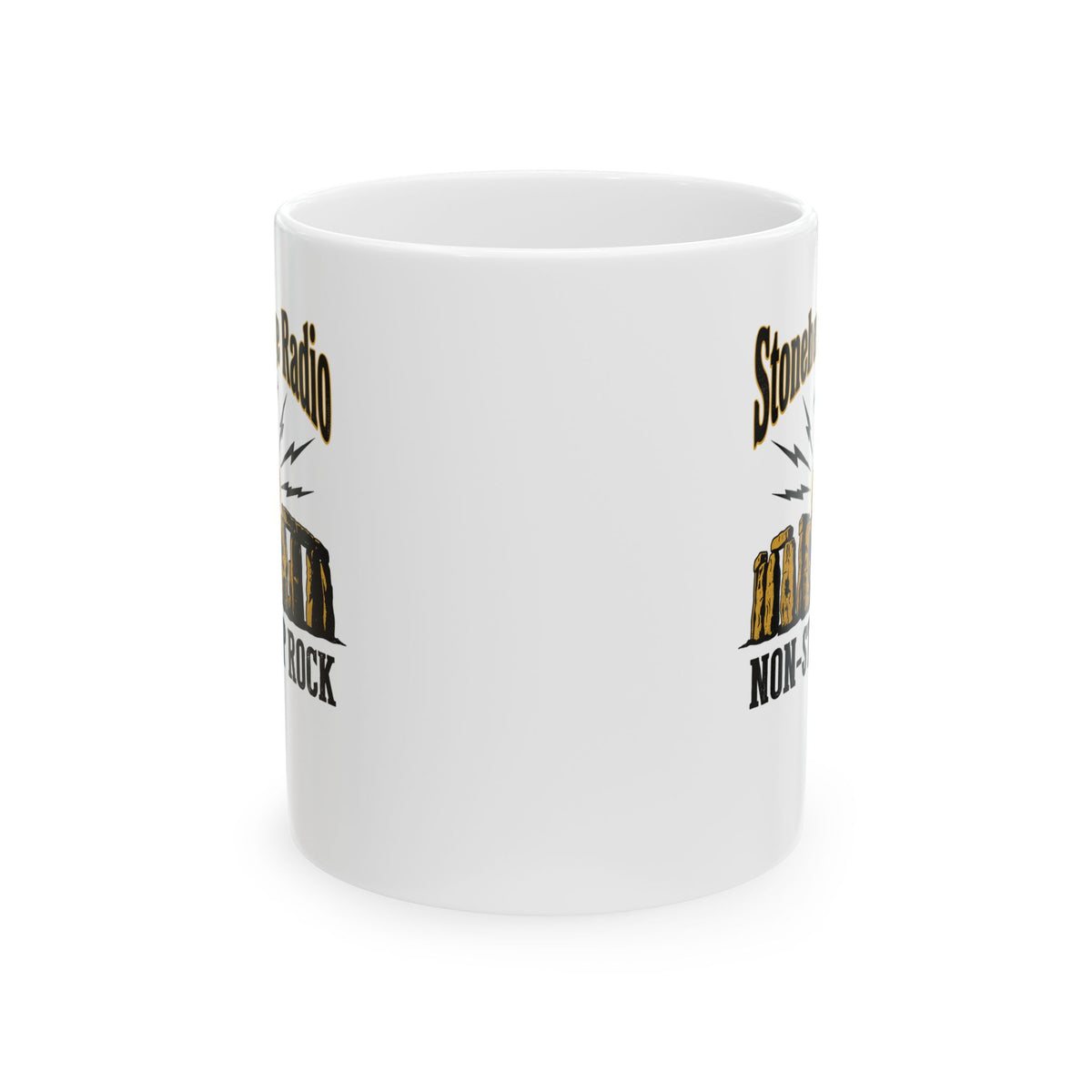 Stonehenge Radio Non-Stop Rock Ceramic Mug, (11oz, 15oz)