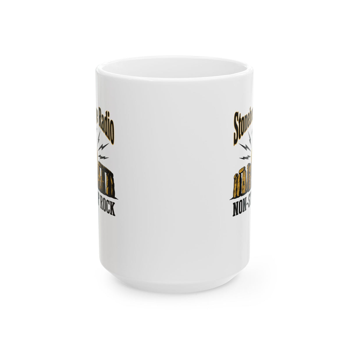 Stonehenge Radio Non-Stop Rock Ceramic Mug, (11oz, 15oz)