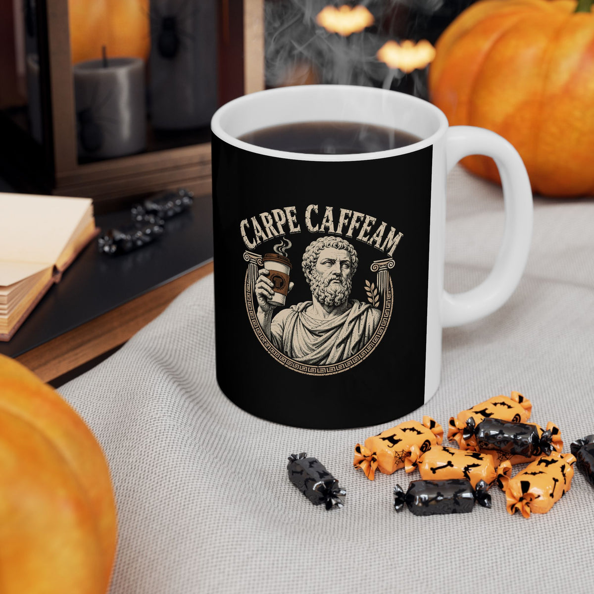 Carpe Caffeam Coffee Ceramic Mug, (11oz, 15oz)