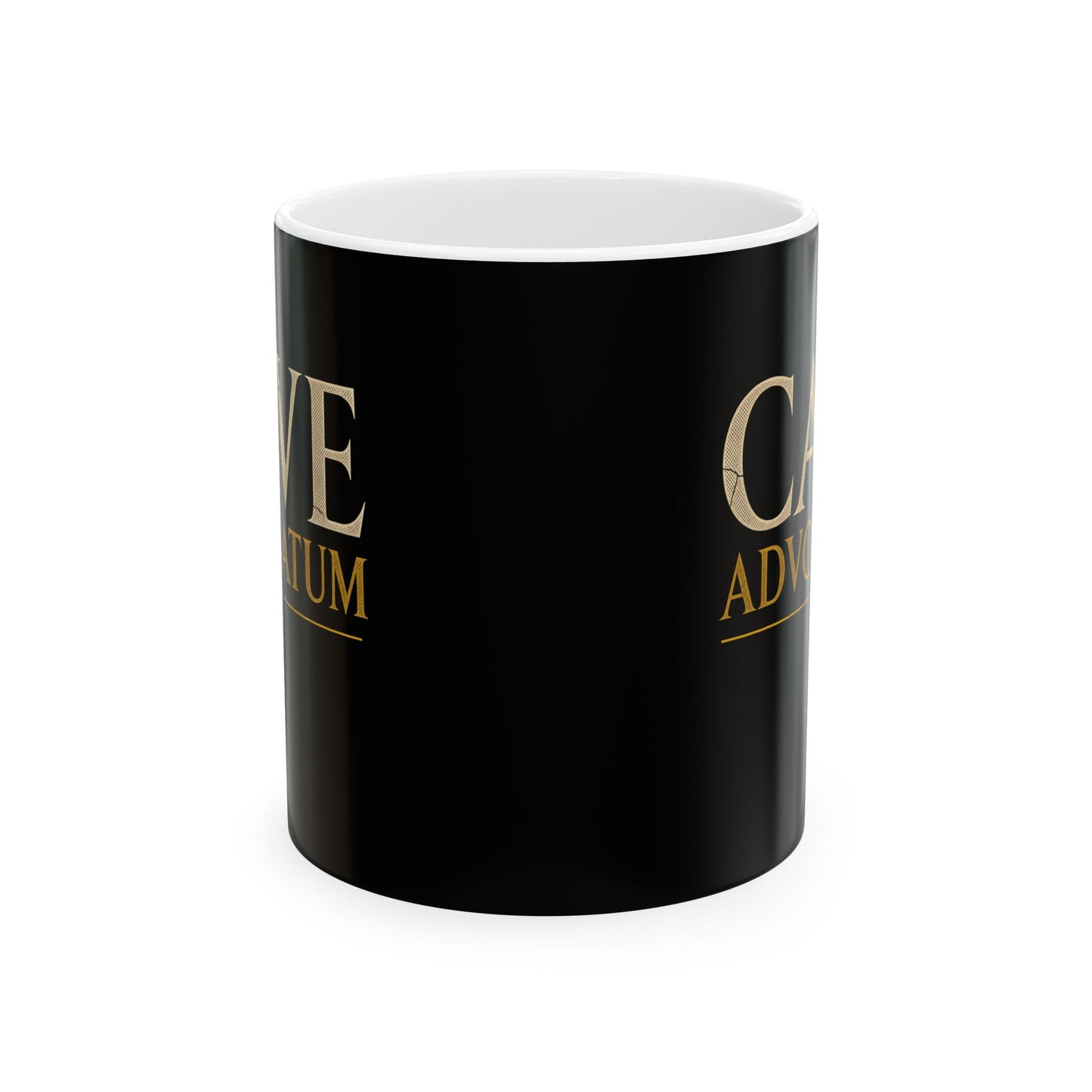 Carved Style Cave Advocatum Beware the Lawyer Ceramic Mug, (11oz, 15oz)