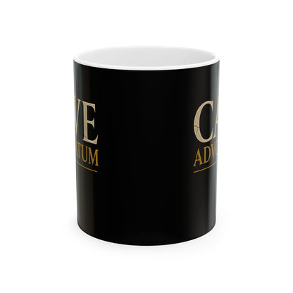 Carved Style Cave Advocatum Beware the Lawyer Ceramic Mug, (11oz, 15oz)