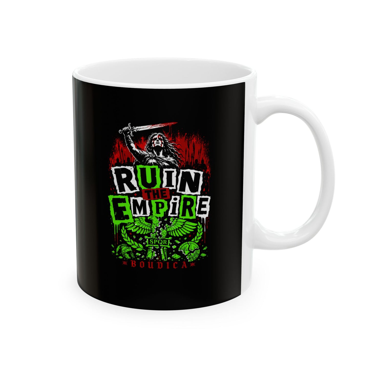 Boudica Punk Style Ruin Empire Ceramic Mug, (11oz, 15oz)