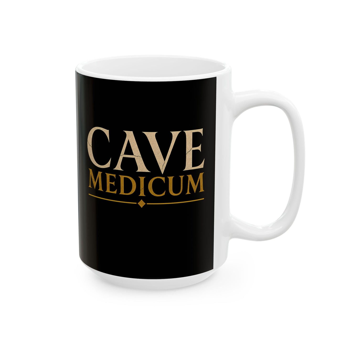Carved Style Cave Medicum Beware the Doctor Ceramic Mug, (11oz, 15oz)