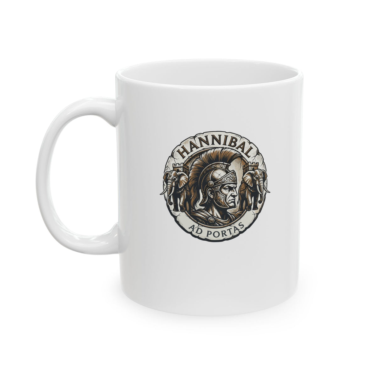 Hannibal Ad Portas Medallion Ceramic Mug, (11oz, 15oz)