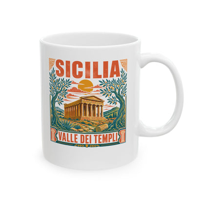 Agrigento Valley of the Greek Temples Ceramic Mug, (11oz, 15oz)