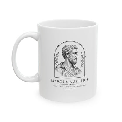 Marcus Aurelius the Way Quote Ceramic Mug, (11oz, 15oz)