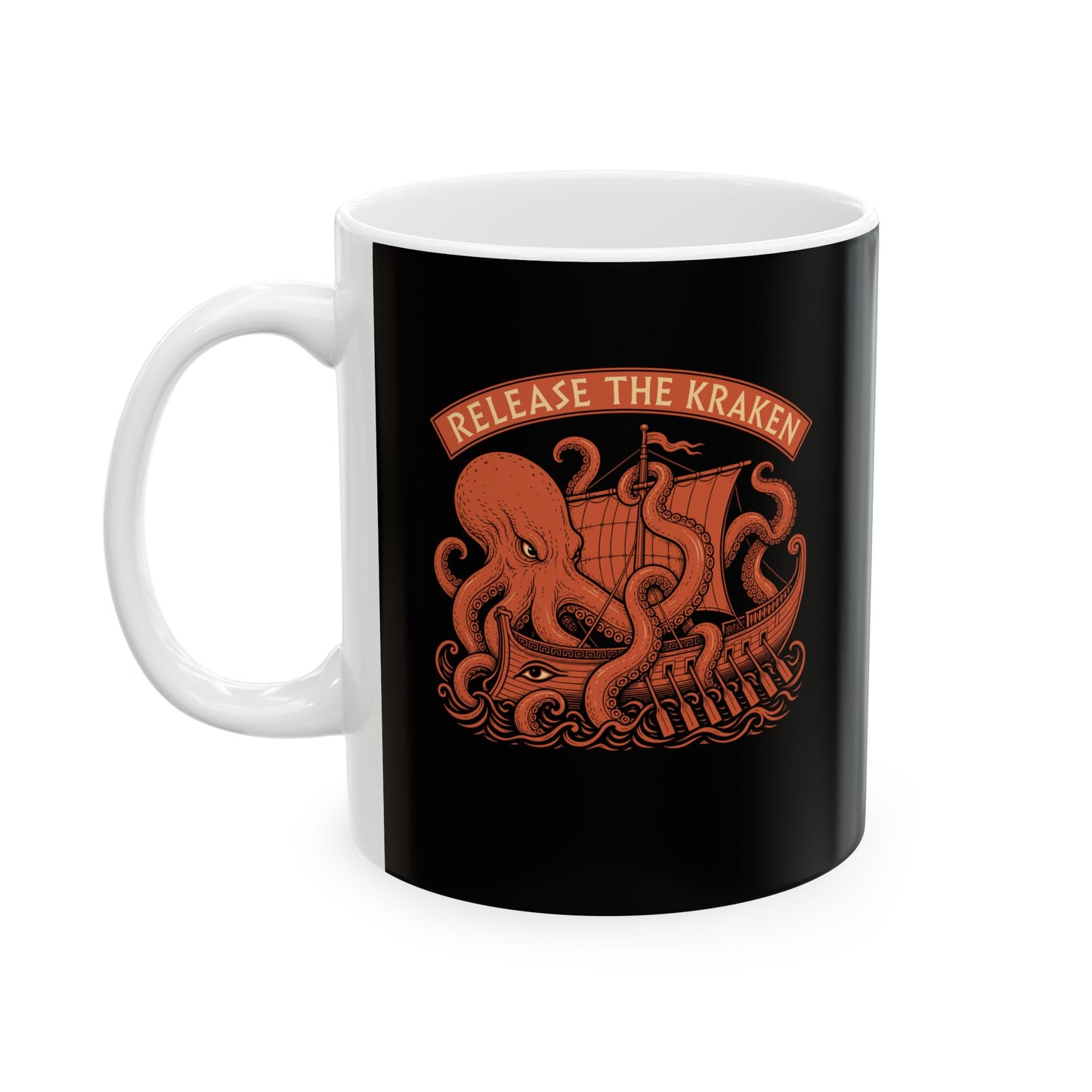 Release the Kraken Ceramic Mug, (11oz, 15oz)