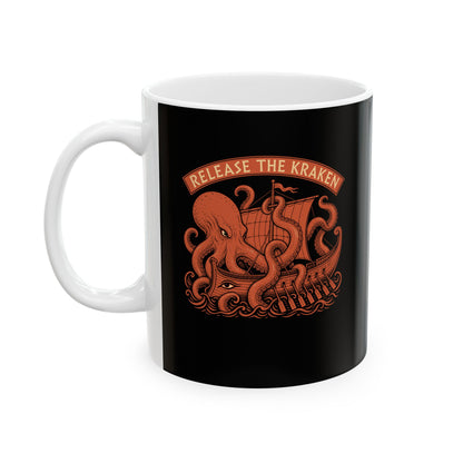 Release the Kraken Ceramic Mug, (11oz, 15oz)