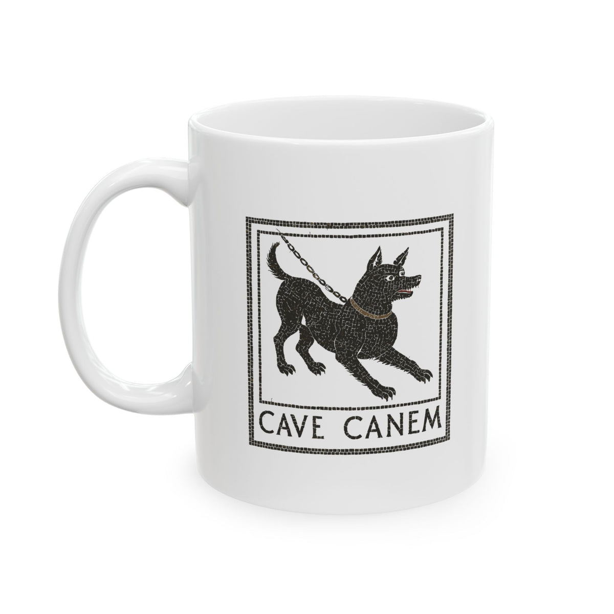 Cave Canum Pompeii Mosaic Ceramic Mug, (11oz, 15oz)