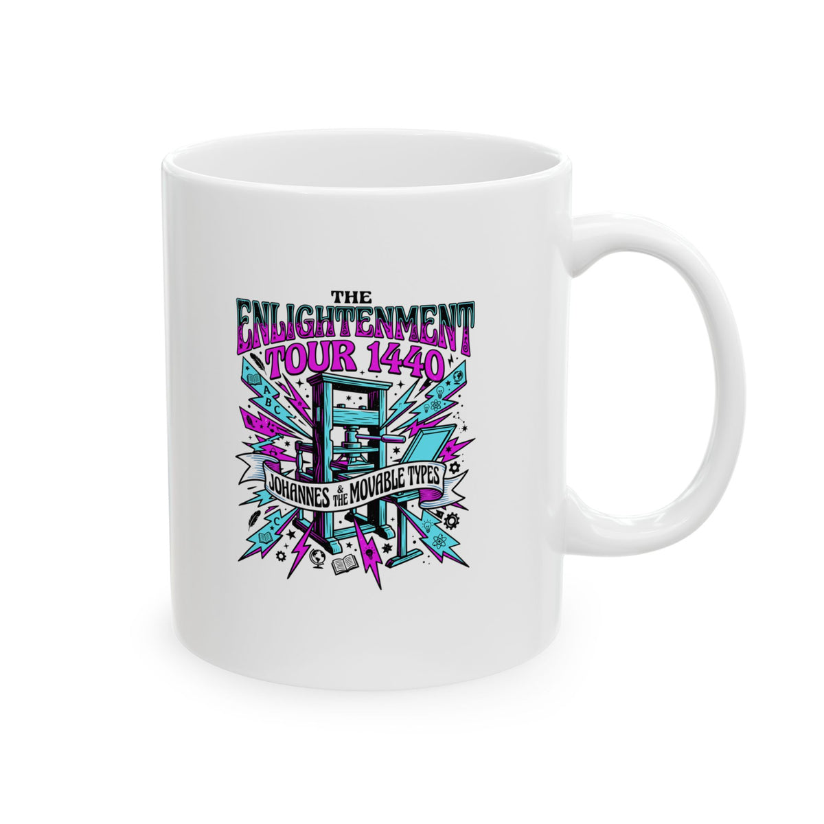 Johannes Gutenberg Enlightenment Tour Ceramic Mug, (11oz, 15oz)