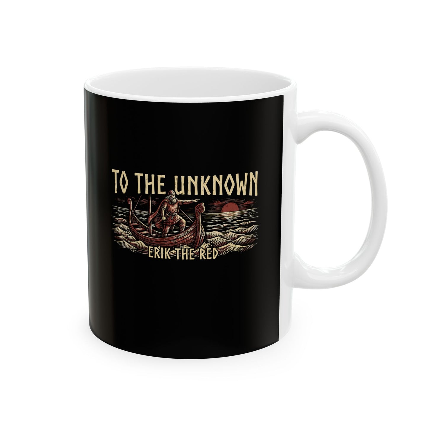 Erik the Red Into the Unknown Ceramic Mug, (11oz, 15oz)