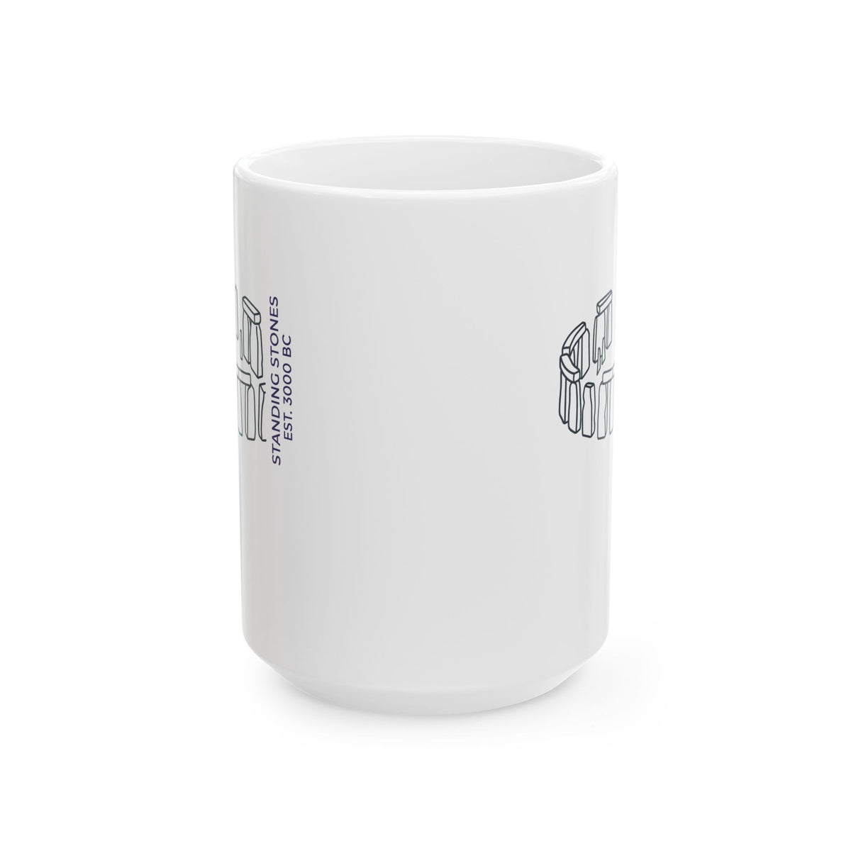Minimalist Stone Henge Ceramic Mug, (11oz, 15oz)