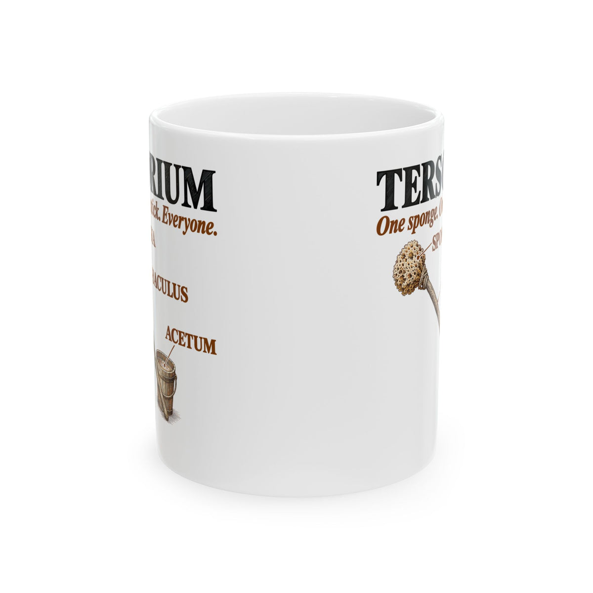 Latrine Sponge Tersorium Ceramic Mug, (11oz, 15oz)