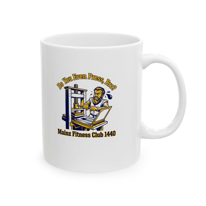 Gutenberg Fitness Club Ceramic Mug, (11oz, 15oz)