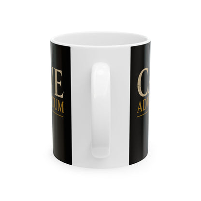 Carved Style Cave Advocatum Beware the Lawyer Ceramic Mug, (11oz, 15oz)