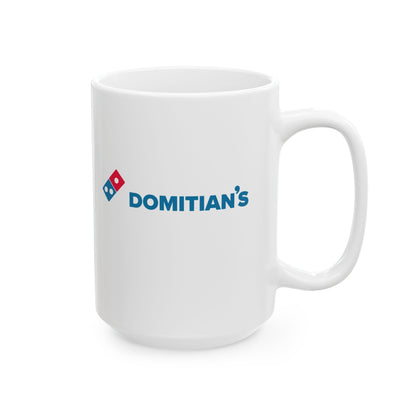 Domitian's Pizza Logo Ceramic Mug, (11oz, 15oz)