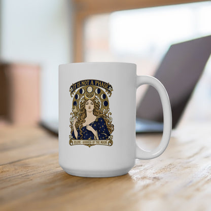 It's Not A Phase Selene Mucha Ceramic Mug, (11oz, 15oz)