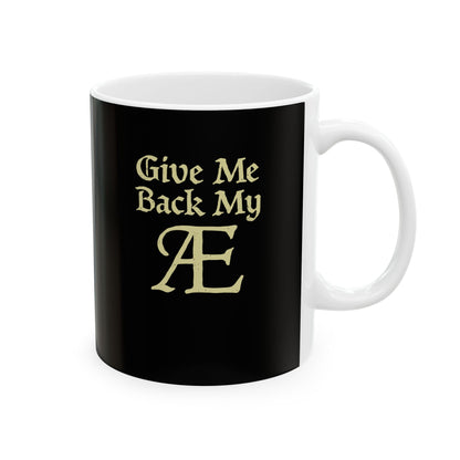 Old English Letter Ash Ceramic Mug, (11oz, 15oz)
