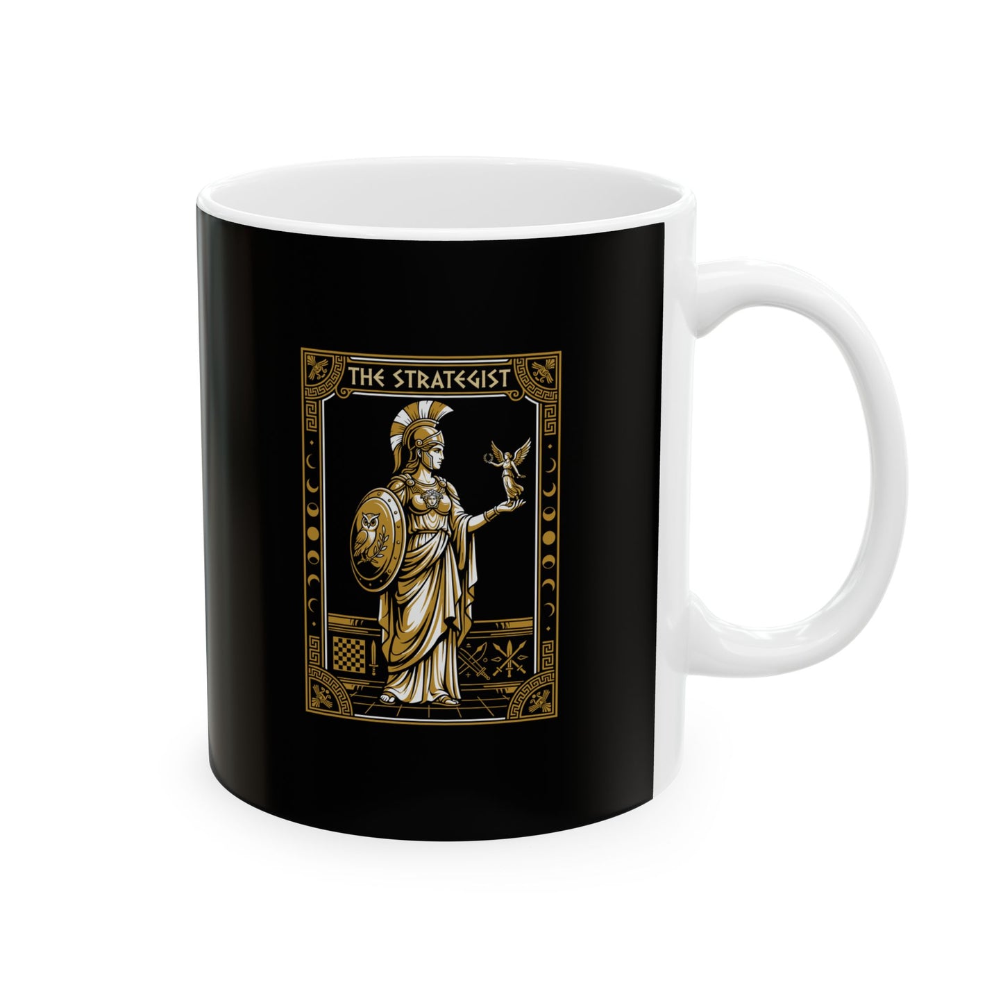 Athena Strategist Tarot Ceramic Mug, (11oz, 15oz)