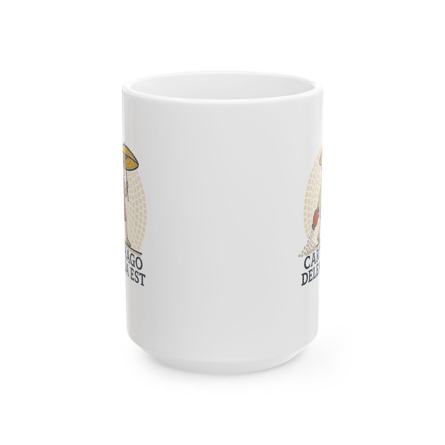 Carthago Delenda Est Mosaic Ceramic Mug, (11oz, 15oz)