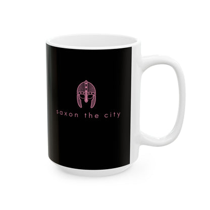 Saxon The City Logo Parody Ceramic Mug, (11oz, 15oz)