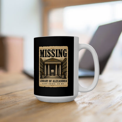 Missing Library of Alexandria Poster Ceramic Mug, (11oz, 15oz)