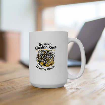 Modern Gordian Knot Ceramic Mug, (11oz, 15oz)