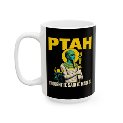 Ptah and the Apis Bull Ceramic Mug, (11oz, 15oz)