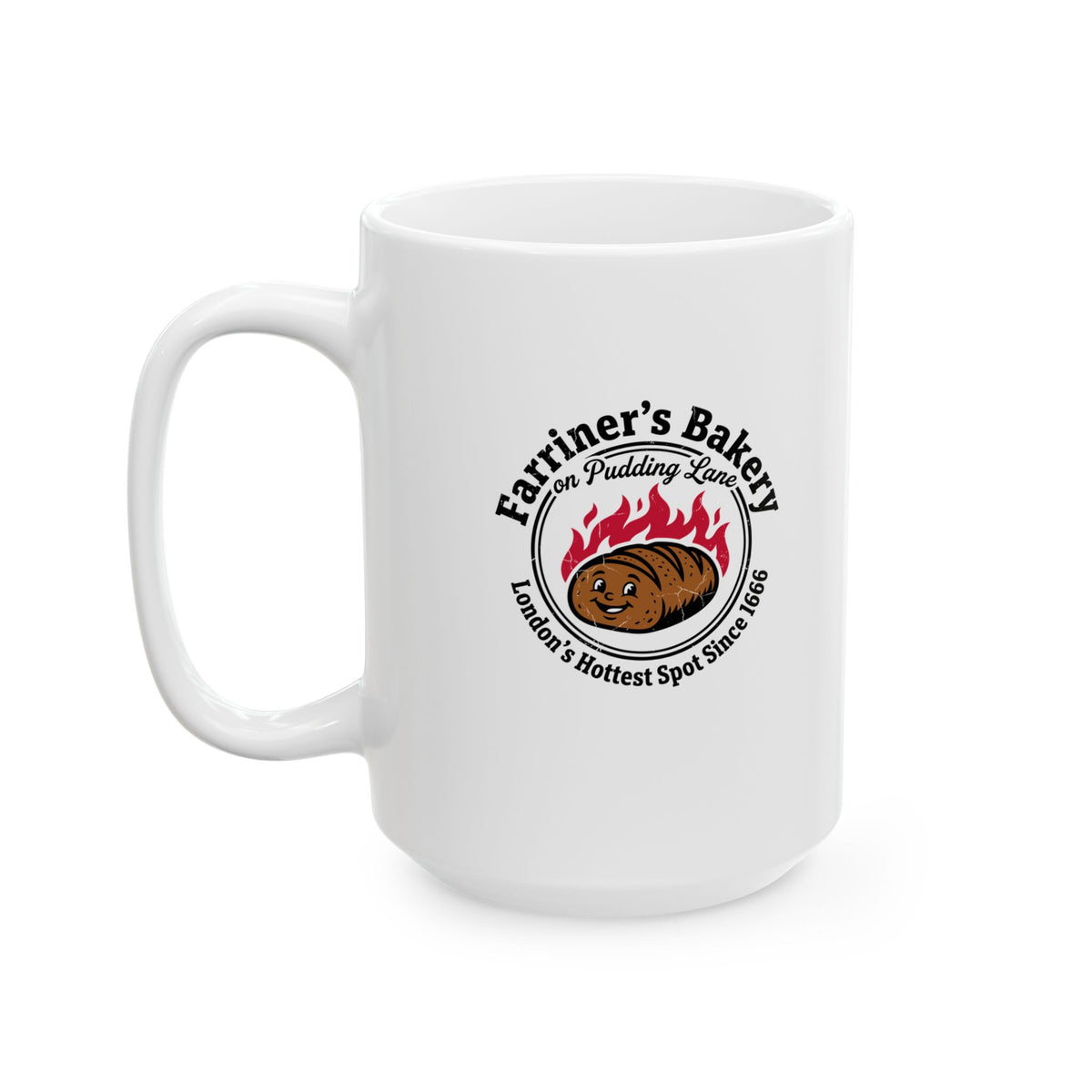 Farriner's Bakery London Fire Ceramic Mug, (11oz, 15oz)