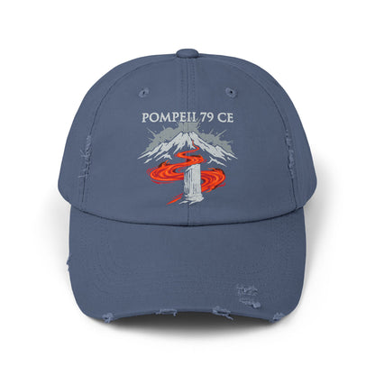 Pompeii 79 CE Vesuvius Unisex Distressed Cap