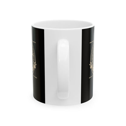 Emperor Domitian Fly Stylus Nobody Here in Latin Ceramic Mug, (11oz, 15oz)