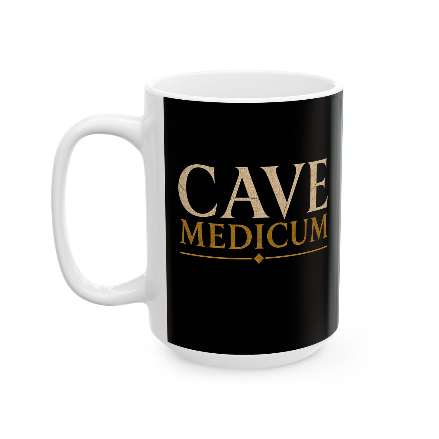 Carved Style Cave Medicum Beware the Doctor Ceramic Mug, (11oz, 15oz)