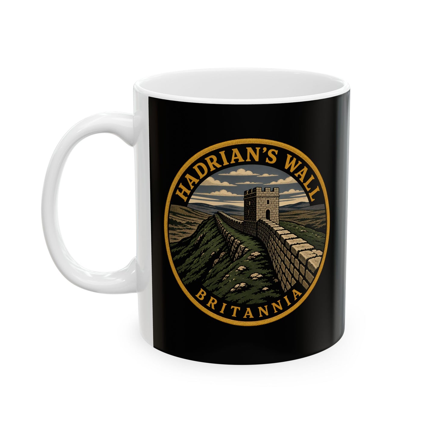 Hadrian's Wall Britannia Patch Ceramic Mug, (11oz, 15oz)