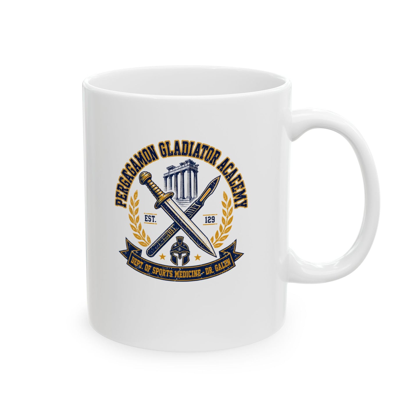 Galen of Pergamon Gladiator Doctor Ceramic Mug, (11oz, 15oz)