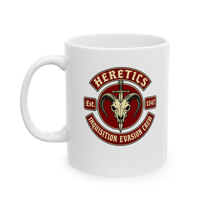 Heretics Inquisition Evasion Crew Ceramic Mug, (11oz, 15oz)