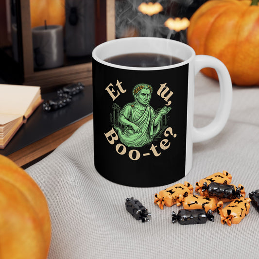 Caesar Ghost Et Tu Boo-Te Ceramic Mug, (11oz, 15oz)