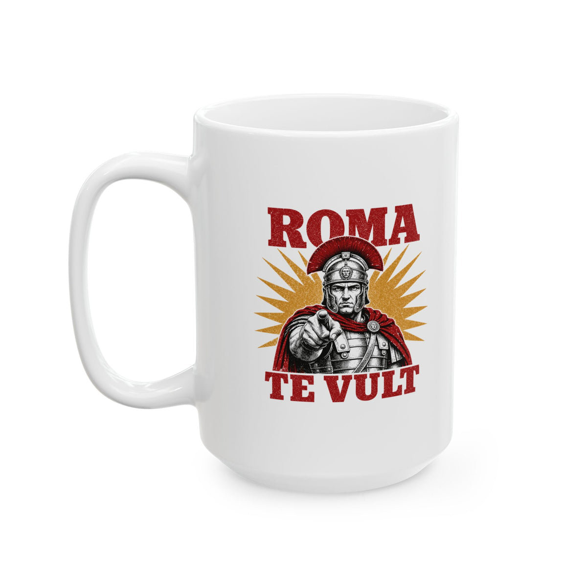 Roma Te Vult Rome Wants You Latin Ceramic Mug, (11oz, 15oz)