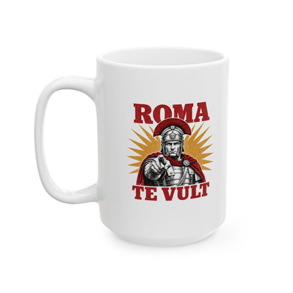 Roma Te Vult Rome Wants You Latin Ceramic Mug, (11oz, 15oz)